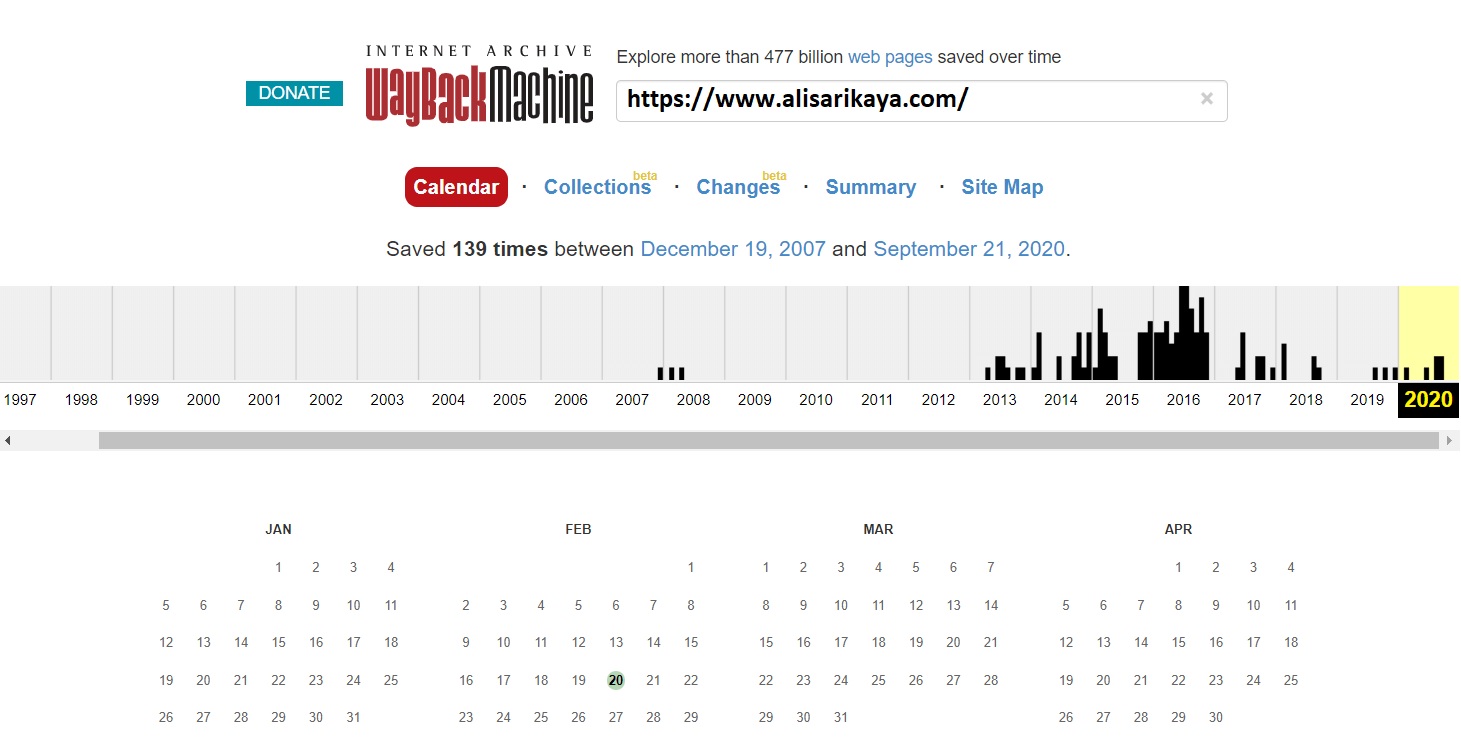 Web Sitelerin Eski Halini Gösteren Site WayBack Machine